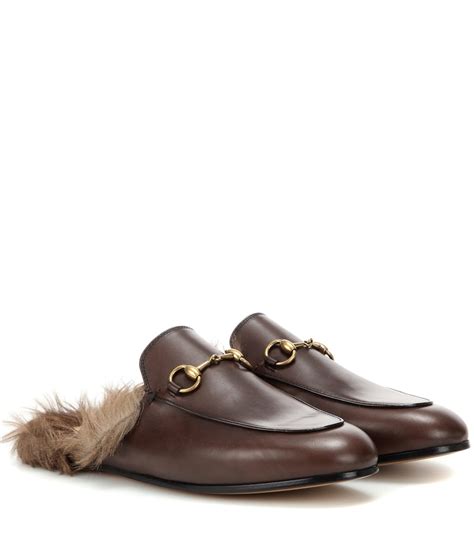 gucci princetown mule mud|princetown genuine shearling loafer mule.